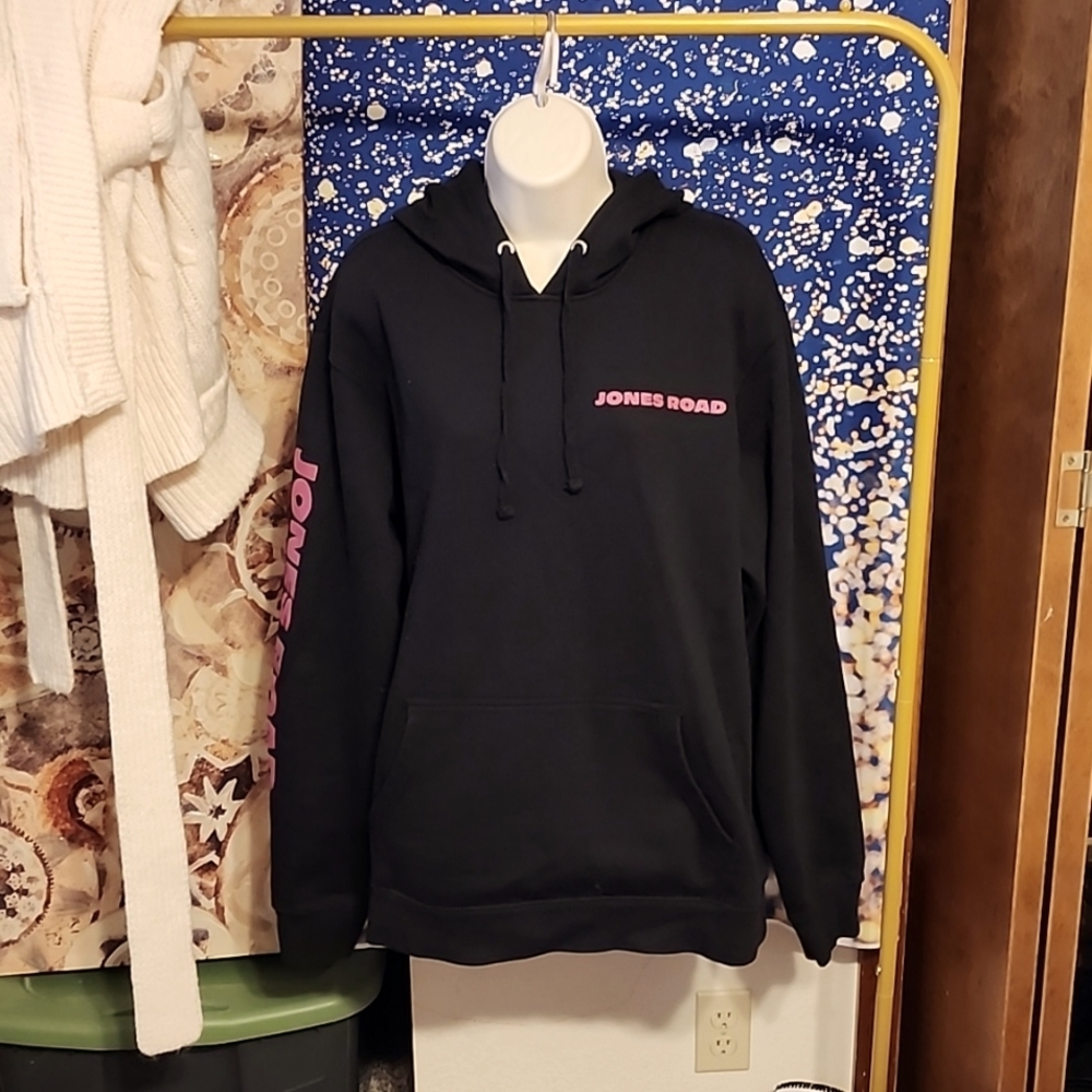 Jones Road black pink sweatshirt hoodie. M/L